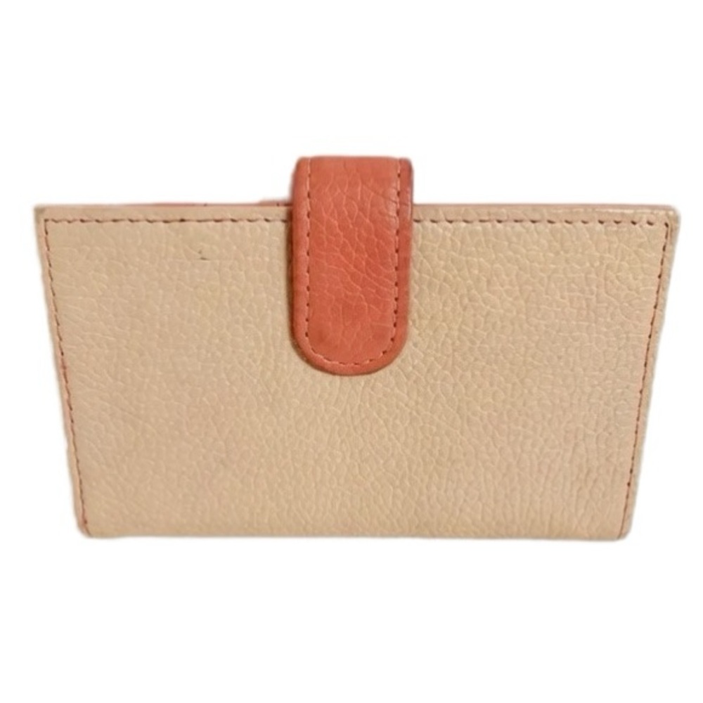 Unbranded Two Toned Pebbled Leather Wallet Tab and Snap Closure Organization
